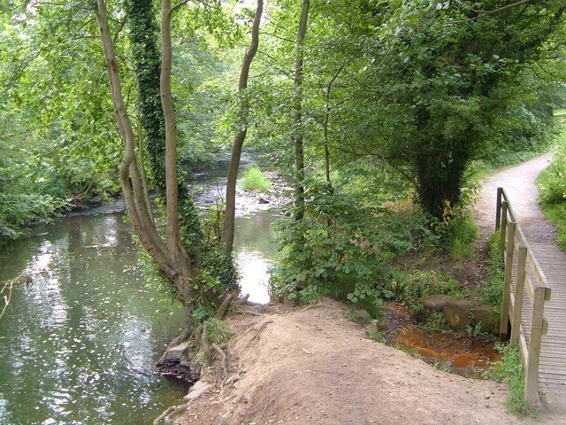 The River Alyn at Alyn Waters Country Park