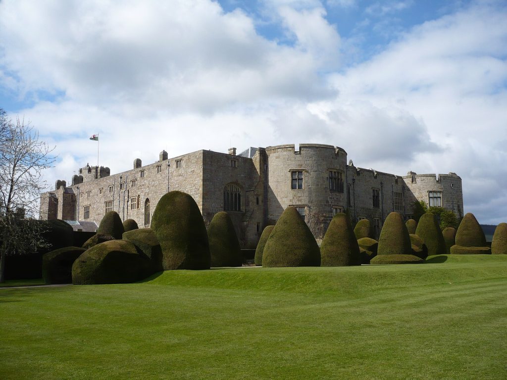 Chirk Castle and its topiary gardens