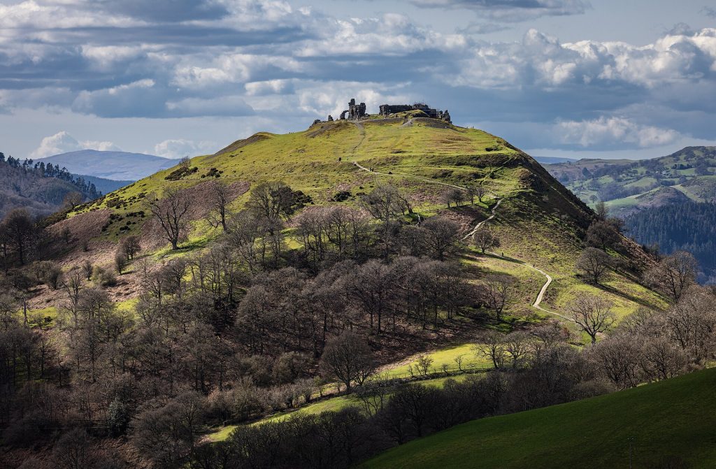 Castell Dinas Brân above the Dee Valley