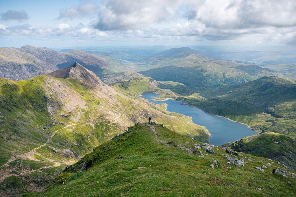 Yr Wyddfa and Llyn Llydaw in Eryri National Park