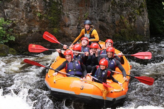 White water rafting on the River Tryweryn