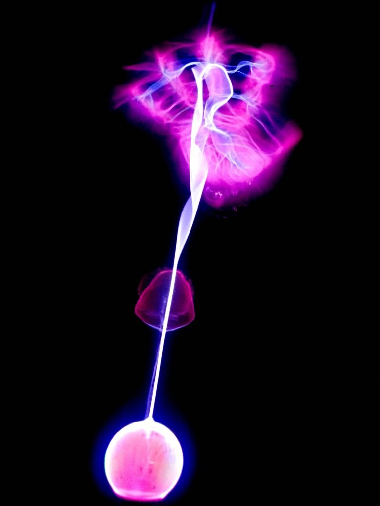 Hands-on science: touching a plasma ball